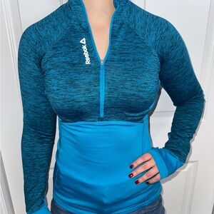 Reebok Heathered Blue Athletic Top